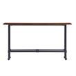 SEI Furniture Agnew Console Table in Matte Black-Espresso