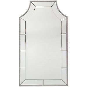 SEI Furniture Leaston Decorative Wall Mirror with Silver Frame
