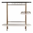 SEI Furniture Dagney Table with Glassware Storage in Champagne