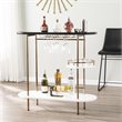 SEI Furniture Dagney Table with Glassware Storage in Champagne