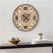SEI Furniture Aprille Round Wall Clock in Natural/White/Black