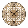 SEI Furniture Aprille Round Wall Clock in Natural/White/Black