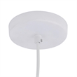 SEI Furniture Millie Transitional Iron Metal Pendant Lamp in Matte White