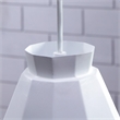 SEI Furniture Millie Transitional Iron Metal Pendant Lamp in Matte White