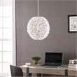 SEI Furniture Alakesh Round Woven Pendant Lamp Shade in White
