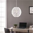 SEI Furniture Alakesh Round Woven Pendant Lamp Shade in White