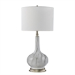 SEI Furniture Nyledon Table Lamp with Drum Shade in White/Gray/Silver