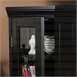 SEI Furniture Claremont Touch Screen Wood Electric Corner Fireplace in Black