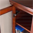 SEI Furniture Claremont Touch Screen Wood Electric Corner Fireplace in Mahogany