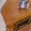SEI Furniture Cartwright Wood Corner Convertible Smart Fireplace in Mission Oak