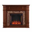 SEI Furniture Highgate Engineered Wood Electric Smart Media Fireplace in Maple