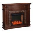 SEI Furniture Highgate Engineered Wood Electric Smart Media Fireplace in Maple