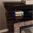 SEI Furniture Grantham Wood Convertible Smart Fireplace in Ebony/Black