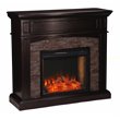 SEI Furniture Grantham Wood Convertible Smart Fireplace in Ebony/Black