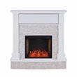 SEI Furniture Jacksdale Faux Smart Media Fireplace in White