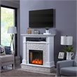 SEI Furniture Jacksdale Faux Smart Media Fireplace in White