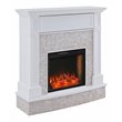 SEI Furniture Jacksdale Faux Smart Media Fireplace in White