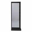 SEI Furniture Trandling Mirrored Faux Marble Wood Fireplace in Black/Silver