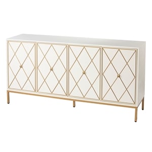 SEI Furniture Marradi Engineered Wood Sideboard Cabinet w/ Storage in White