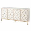 SEI Furniture Marradi Engineered Wood Sideboard Cabinet w/ Storage in White