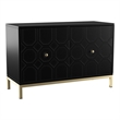 SEI Furniture 2-Door Engineered Wood Accent Cabinet in Black