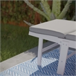 SEI Furniture Dolavon Outdoor Convertible Lounge Chair in White