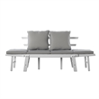 SEI Furniture Dolavon Outdoor Convertible Lounge Chair in White