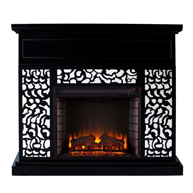 SEI Furniture SEI Furniture Engineered Wood Electric Fireplace in Black