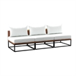SEI Furniture Taradale Modular Outdoor Sofa with Cushions in White