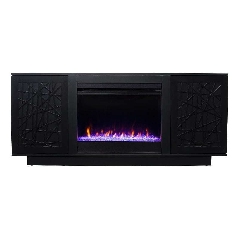 Delgrave Color Changing Fireplace with  Media Storage