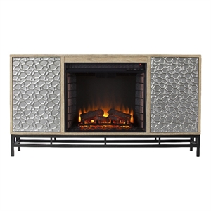 SEI Furniture Hollesborne Electric Fireplace with  Media Storage