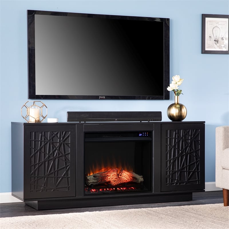 Delgrave Touch Screen Electric Media Fireplace with  Storage