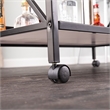 SEI Furniture Maxton Contemporary Glass and Iron Bar Cart in Black