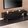 Southern Enterprises Pilston Engineered Wood and Iron TV/Media Console in Black