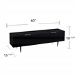 Southern Enterprises Pilston Engineered Wood and Iron TV/Media Console in Black