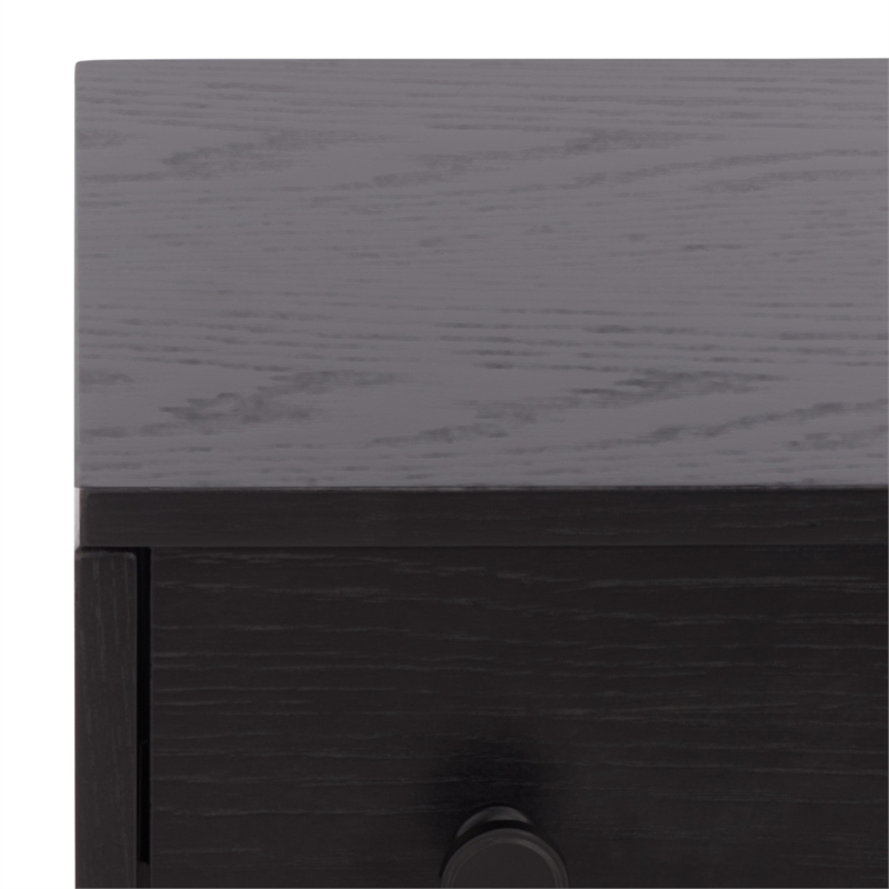 Southern Enterprises Himalay Wood Nightstand in Black