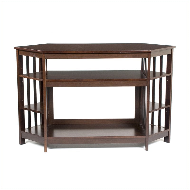   Enterprises Fulton Espresso Corner TV Stand 037732088884  