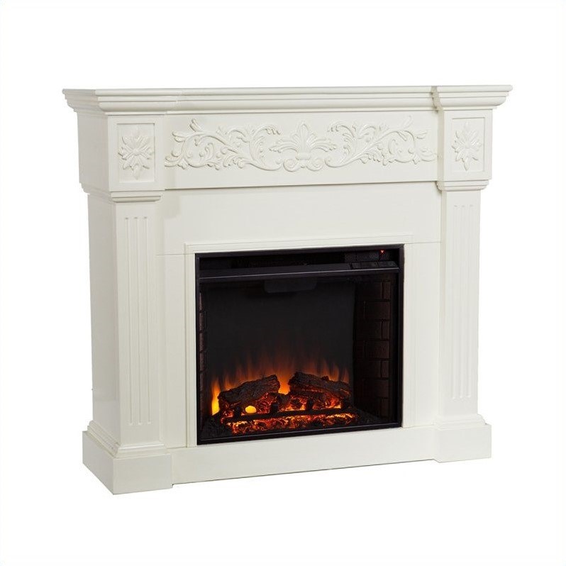 Holly & Martin Huntington Electric Fireplace in Ivory