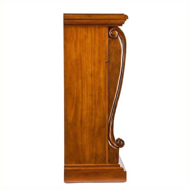 SEI Furniture Cardona Electric Fireplace in Walnut