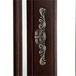 SEI Furniture Mahogany Lighted Corner Curio Cabinet