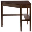 SEI Furniture Alexander Corner Computer Desk in Rich Espresso