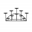 SEI Furniture Preston Metal 10-Candle Holder Candelabra Stand in Matte Black