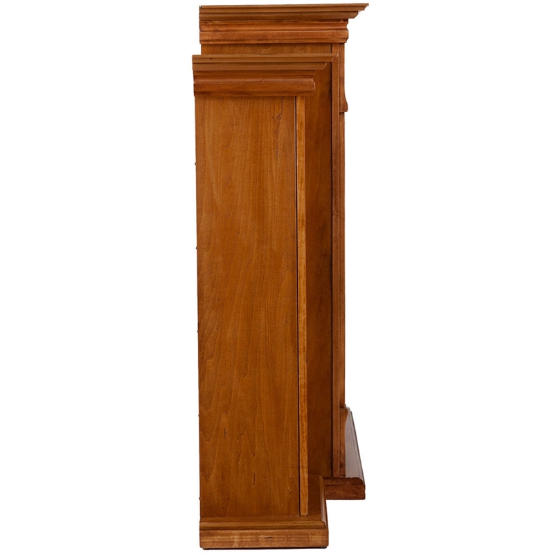 SEI Furniture Fredricksburg Wood Electric Fireplace with Bookcases in Natural