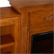 SEI Furniture Fredricksburg Wood Electric Fireplace with Bookcases in Natural