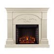 SEI Furniture Salerno Electric Fireplace in Ivory