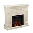 SEI Furniture Salerno Electric Fireplace in Ivory