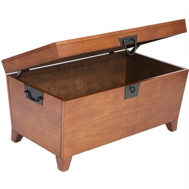 SEI Furniture Dorset 3 Piece Wood Trunk Table Collection in Oak
