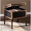 SEI Furniture Drifton Travel Trunk End Table in Black