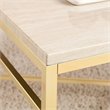 SEI Furniture Orinda Metal Coffee Table in Travertine