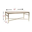 SEI Furniture Orinda Metal Coffee Table in Travertine